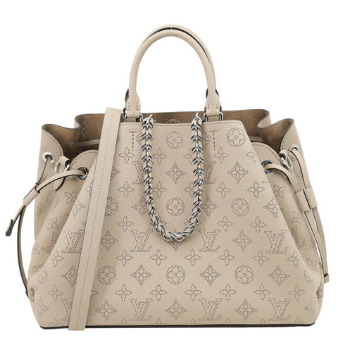 LOUIS VUITTON Bella Mahina Leather Tote Bag Galet