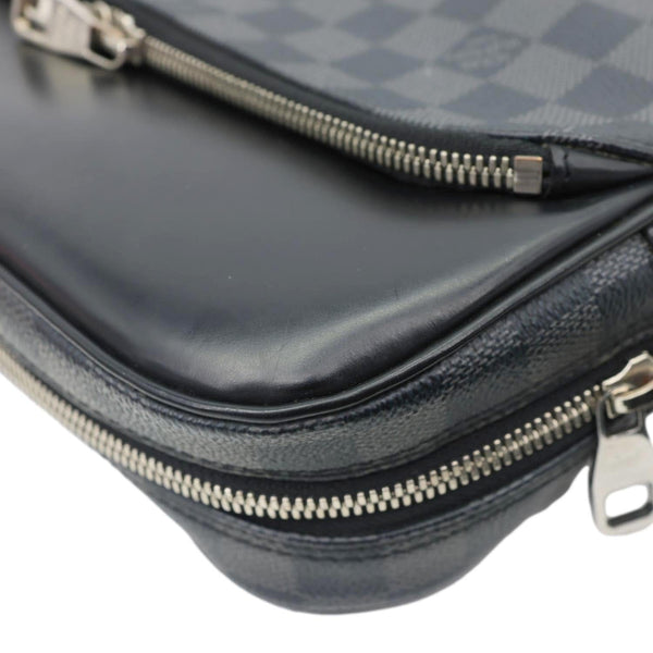 LOUIS VUITTON Dayton Reporter PM Damier Graphite Crossbody Bag Black
