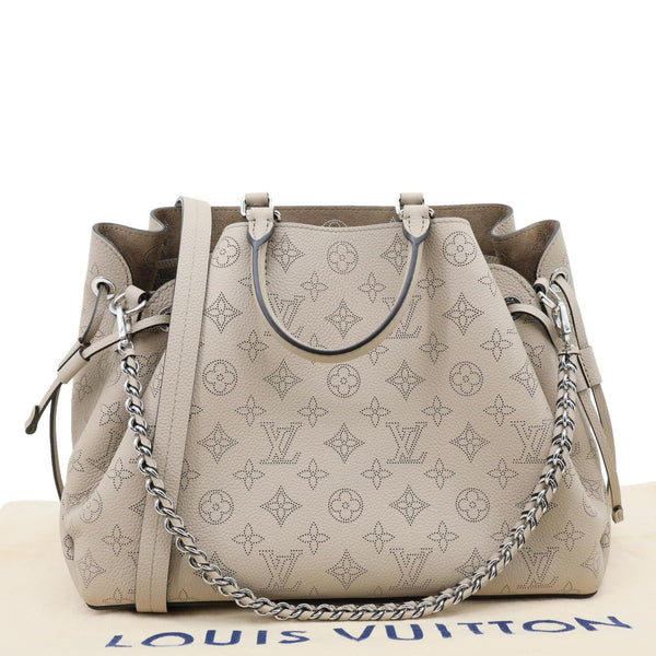 LOUIS VUITTON Bella Mahina Leather Tote Bag Galet