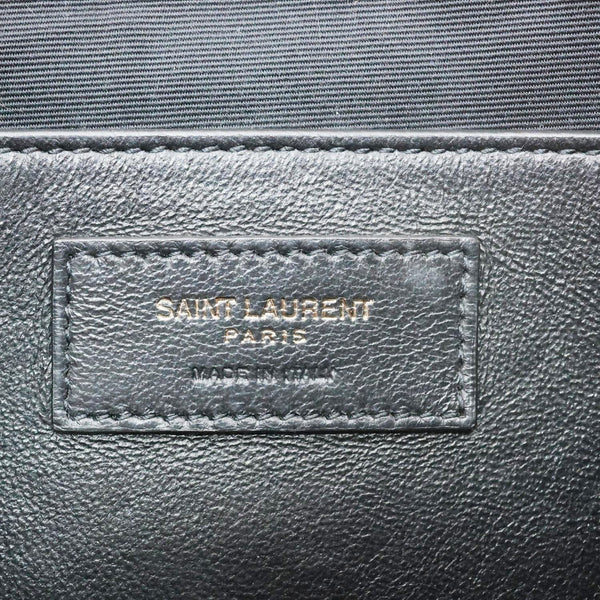 YVES SAINT LAURENT Niki Baby Monogram Crinkled Leather Chain Crossbody Bag Beige
