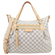LOUIS VUITTON Evora MM Damier Azur Tote Shoulder Bag White