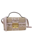 GUCCI Padlock Mini GG Jumbo Canvas Top Handle Shoulder Bag Pink 652683