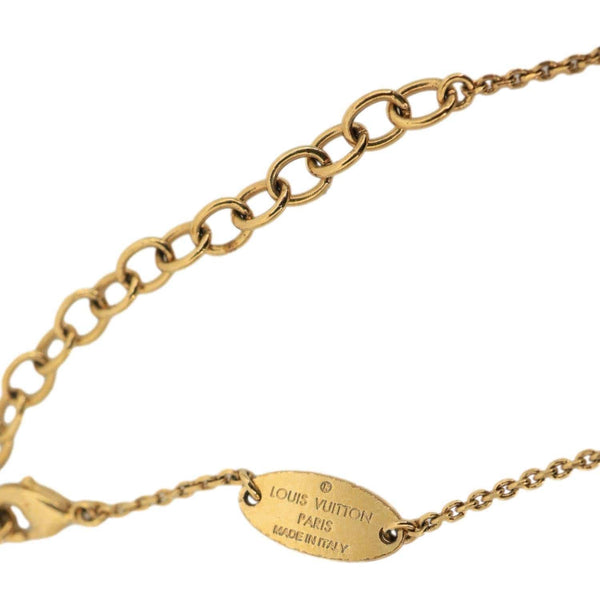 LOUIS VUITTON Pendentif Plus Vendome Metal Necklace Gold