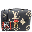 LOUIS VUITTON Metis Pochette Crafty Giant Monogram Empreinte Leather Crossbody Bag Black