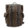 LOUIS VUITTON Christopher Monogram Macassar Canvas Backpack Bag Brown
