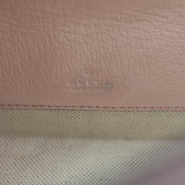 GUCCI Padlock Mini GG Jumbo Canvas Top Handle Shoulder Bag Pink 652683