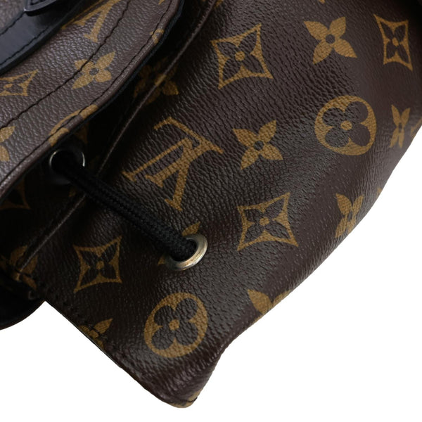 LOUIS VUITTON Christopher Monogram Macassar Canvas Backpack Bag Brown