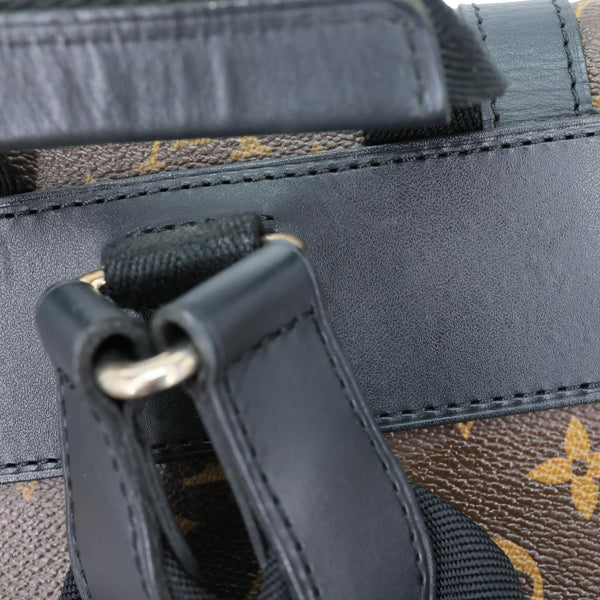 LOUIS VUITTON Christopher Monogram Macassar Canvas Backpack Bag Brown