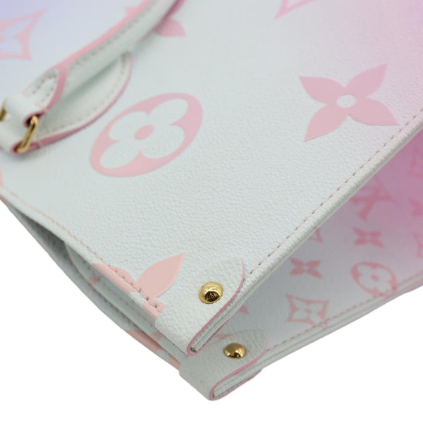 LOUIS VUITTON Onthego GM Monogram Giant Canvas Tote Bag Sunrise Pastel