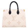 LOUIS VUITTON Onthego MM Giant Monogram Dune Tote Bag Cream