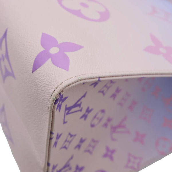 LOUIS VUITTON Onthego GM Monogram Giant Canvas Tote Bag Sunrise Pastel