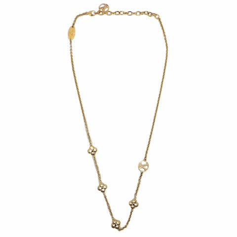 LOUIS VUITTON Flowerful Metal Necklace Gold