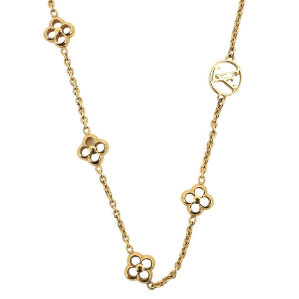 LOUIS VUITTON Flowerful Metal Necklace Gold