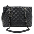 CHANEL City Rock Quilted Caviar Leather Shopping Tote Bag Black