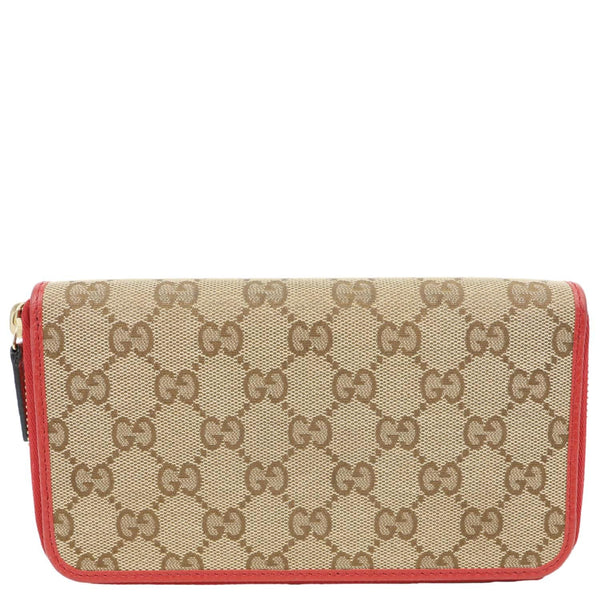 GUCCI GG Monogram Canvas Zippy Wallet Beige 363423