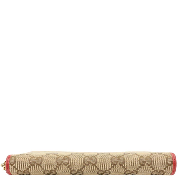 GUCCI GG Monogram Canvas Zippy Wallet Beige 363423