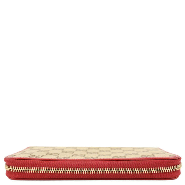 GUCCI GG Monogram Canvas Zippy Wallet Beige 363423
