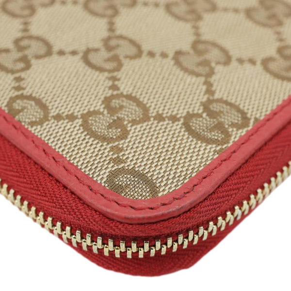 GUCCI GG Monogram Canvas Zippy Wallet Beige 363423