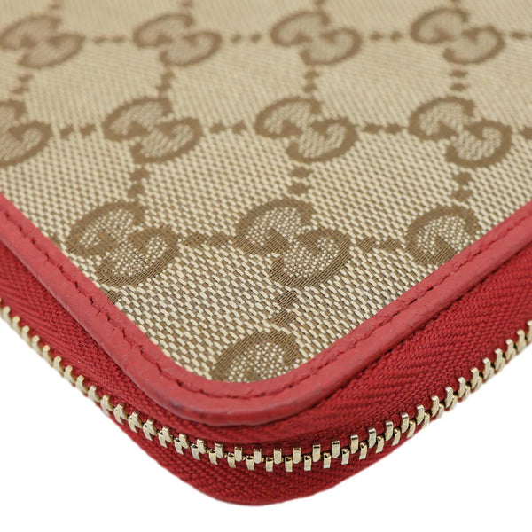GUCCI GG Monogram Canvas Zippy Wallet Beige 363423