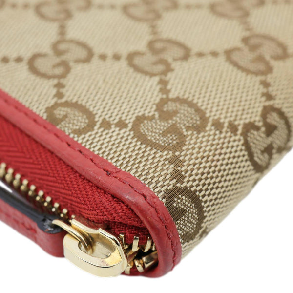 GUCCI GG Monogram Canvas Zippy Wallet Beige 363423