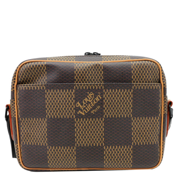 LOUIS VUITTON X Nigo Nil Monogram Ebene Canvas Messenger Bag Brown