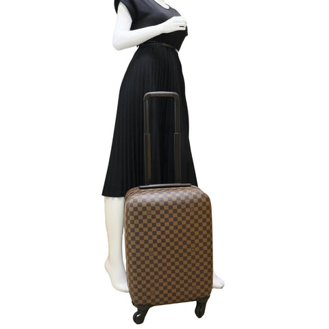 LOUIS VUITTON Zephyr 55 Damier Ebene Rolling Suitcase Luggage Brown