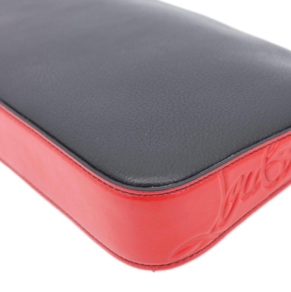 CHRISTIAN LOUBOUTIN Loubila Hybrid Calf Leather Crossbody Bag Red