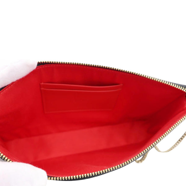 CHRISTIAN LOUBOUTIN Loubila Hybrid Calf Leather Crossbody Bag Red