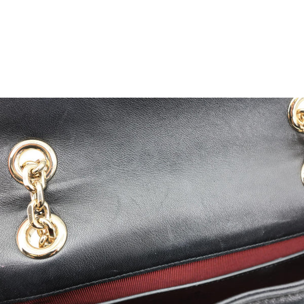 GUCCI GG Marmont Small Matelasse Chevron Leather Shoulder Bag Black 837280