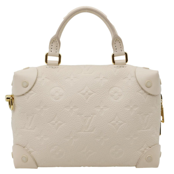 LOUIS VUITTON Petite Malle Souple Monogram Empreinte Leather Shoulder Bag Off White