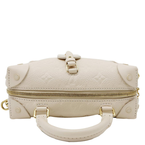 LOUIS VUITTON Petite Malle Souple Monogram Empreinte Leather Shoulder Bag Off White