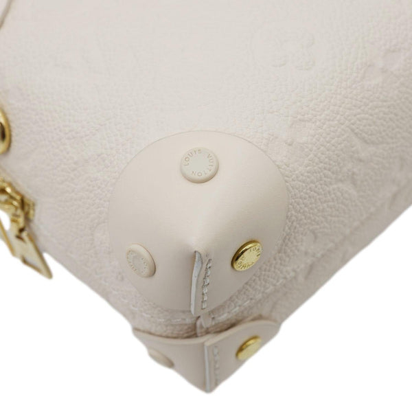 LOUIS VUITTON Petite Malle Souple Monogram Empreinte Leather Shoulder Bag Off White