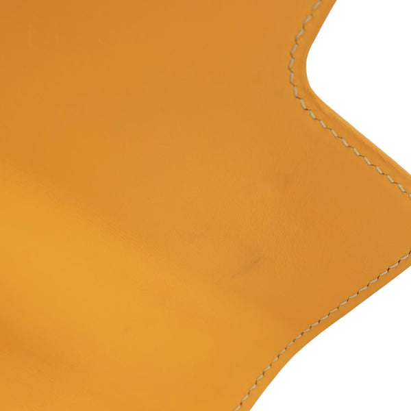 GOYARD Saigon PM Chevron Print Coated Canvas Top Handle Shoulder Bag Yellow