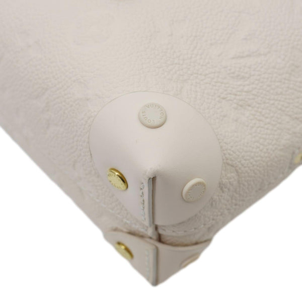 LOUIS VUITTON Petite Malle Souple Monogram Empreinte Leather Shoulder Bag Off White