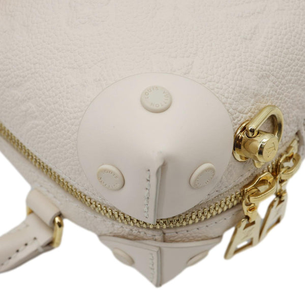 LOUIS VUITTON Petite Malle Souple Monogram Empreinte Leather Shoulder Bag Off White