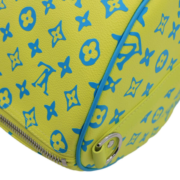 LOUIS VUITTON Playground Keepall 50 Bandouliere Monogram Canvas Travel Bag Neon Yellow