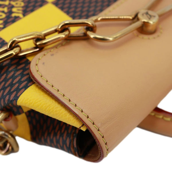 LOUIS VUITTON Steamer Nano Damier Pop Canvas Shoulder Bag Yellow