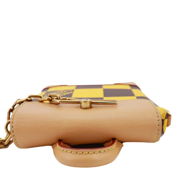 LOUIS VUITTON Steamer Nano Damier Pop Canvas Shoulder Bag Yellow