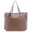 LOUIS VUITTON Neverfull MM Damier Ebene Shoulder Bag Brown