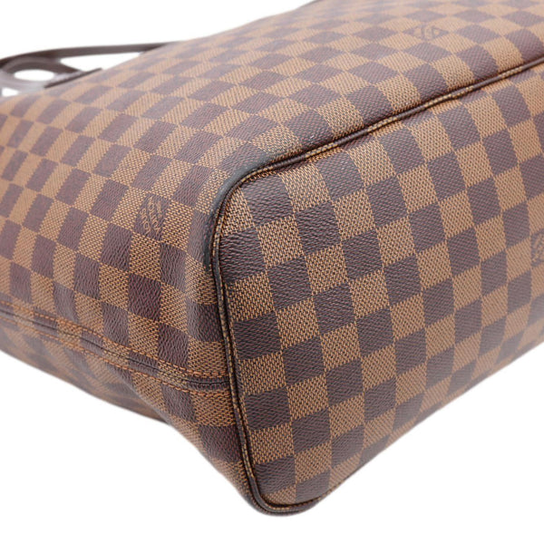 LOUIS VUITTON Neverfull MM Damier Ebene Shoulder Bag Brown