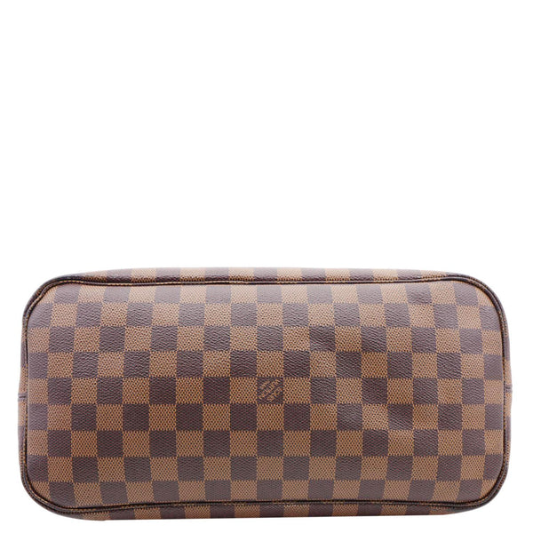 LOUIS VUITTON Neverfull MM Damier Ebene Shoulder Bag Brown