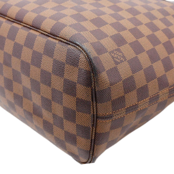 LOUIS VUITTON Neverfull MM Damier Ebene Shoulder Bag Brown