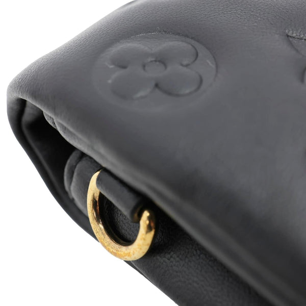 LOUIS VUITTON Coussin Monogram Embossed Pochette Crossbody Bag Black