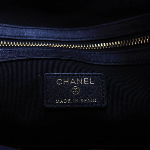 CHANEL Classic O-Case Quilted Leather Pouch Black