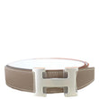 HERMES Constance H Buckle Epsom Leather Belt Etoupe Size 80