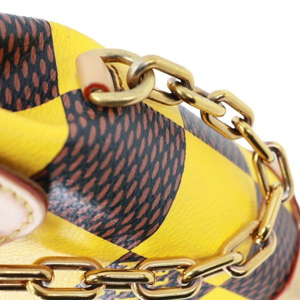 LOUIS VUITTON Steamer Nano Damier Pop Canvas Shoulder Bag Yellow