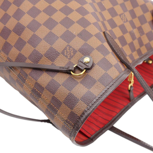 LOUIS VUITTON Neverfull MM Damier Ebene Shoulder Bag Brown