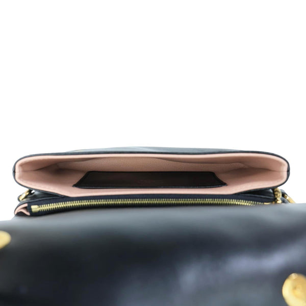 LOUIS VUITTON Coussin Monogram Embossed Pochette Crossbody Bag Black