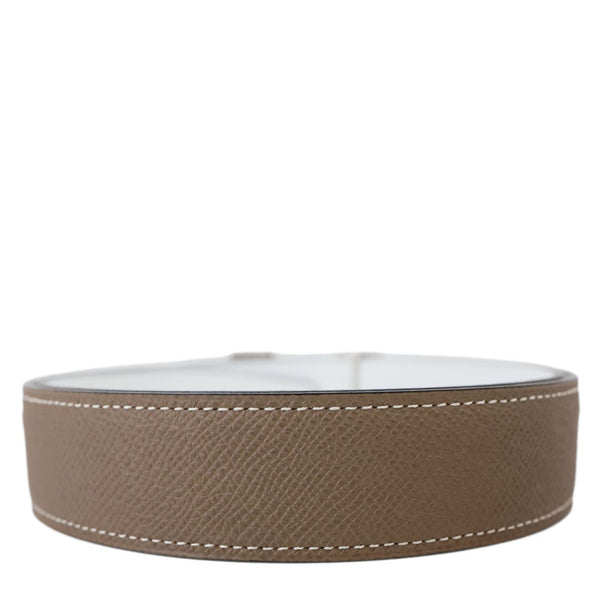 HERMES Constance H Buckle Epsom Leather Belt Etoupe Size 80