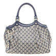 GUCCI Sukey Medium GG Canvas Tote Bag Navy Blue 211944